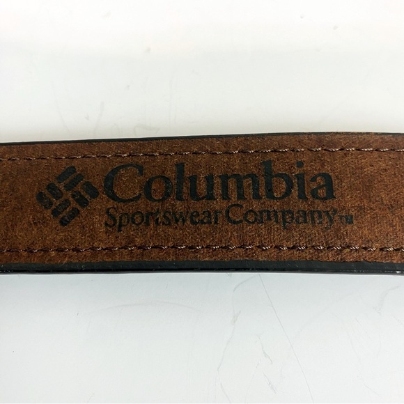 Columbia Brown Leather W/ Aztec Southwest Canvas Size 34 - Picture 6 of 9